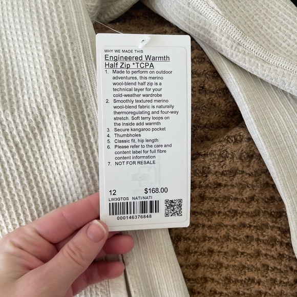 STILL AVAILABLE!!!! Swift Engineered warmth 1/2 zip ivory Size 12 Women - Picture 7 of 8